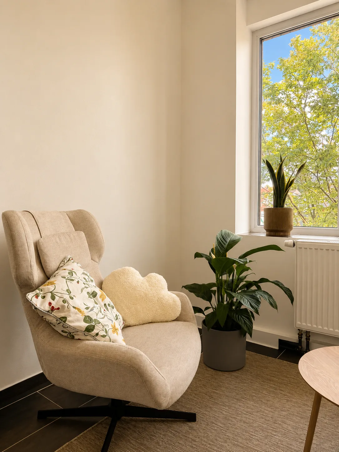 Ruhiger, geschützter Therapieraum